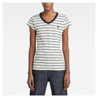 G-STAR T-shirt - Eyben stripe slim v t wmn s\s beige