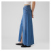 Sukně GAP Denim Maxi Skirt Light Wash Indigo