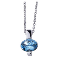 CRYSTalp Fashion náhrdelník s modrým krystalem Simply 32204.AQU.R