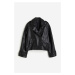 H & M - Dvouřadová bunda's povrchovou úpravou - černá