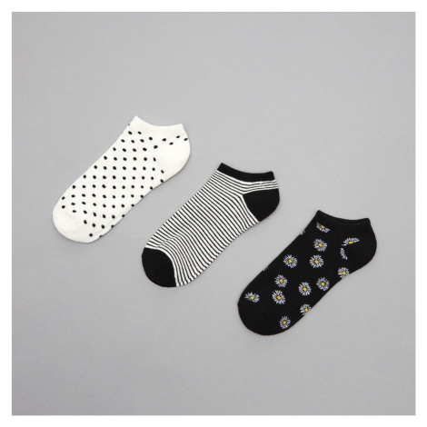 Cropp - 3 balení ponožek s potiskem - Černý
