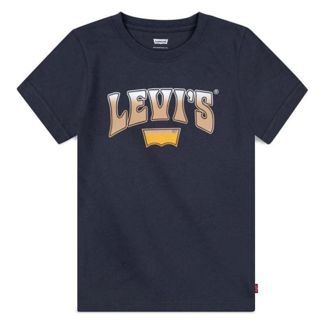 Dětské bavlněné tričko Levi's tmavomodrá barva, s potiskem Levi´s