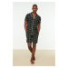Trendyol Black Men Regular Fit Checked Viscose Pajamas Set