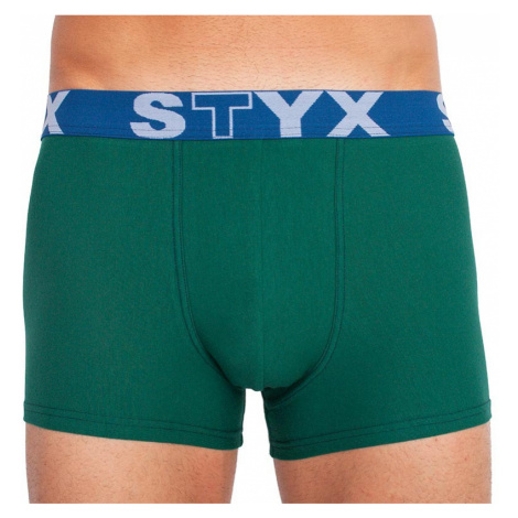 Pánské boxerky Styx sportovní guma tmavě zelené (G1066)