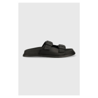 Pantofle Tommy Jeans SANDAL pánské, černá barva, EM0EM01148