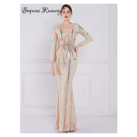 Sexy dlouhé šaty na svatbu Sequins SQ1151 Sequins Fashion