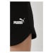 Kraťasy Puma Essentials dámské, černá barva, hladké, high waist, 848339