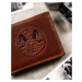 Velká pánská kožená peněženka s ražbou znamení zvěrokruhu