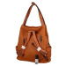 Designový dámský koženkový batůžek/taška Armand, hnědá