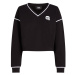 Mikina karl lagerfeld ikonik 2.0 cropped sweatshirt černá