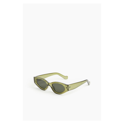 H & M - Oválné sluneční brýle - zelená H&M