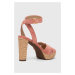 Semišové sandály Lauren Ralph Lauren Sasha růžová barva, 80292500000000000