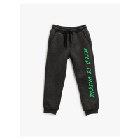 Koton Jogger Sweatpants Printed Tie Waist Pocket