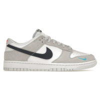 Nike Dunk Low White Grey Navy Aqua Mini Swoosh