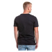 Meatfly pánské tričko s krátkým rukávem Joe Black/Blue Neon | Černá | 100% bavlna