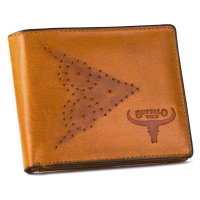 Pánská kožená peněženka se zdobeným předním dílem