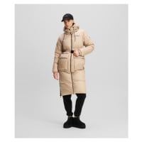 Kabát karl lagerfeld reversible long down coat light beige/dark beige