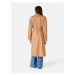 Kabát trussardi trench soft fake leather hnědá