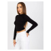 Černý crop top s holými zády --black Černá