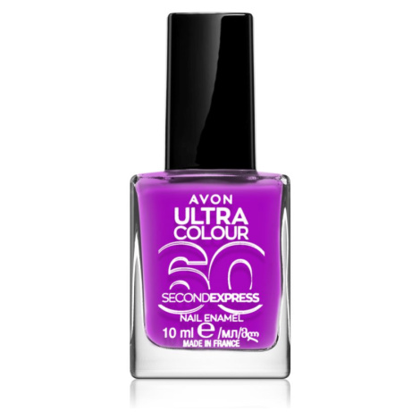 Avon Ultra Colour 60 Second Express rychleschnoucí lak na nehty odstín Ultraviolet 10 ml