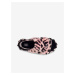 Černo-růžové dámské vzorované pantofle z umělého kožíšku UGG