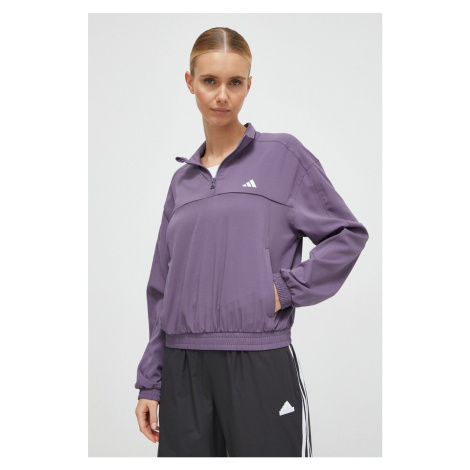 Tréninková mikina adidas Performance Training Essentials fialová barva, IS3972