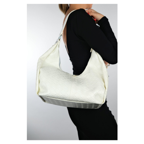LuviShoes LAY Women's White Shoulder Bag