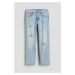 H & M - Relaxed Tapered Fit Jeans - modrá