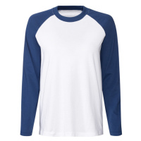esmara® Dámské triko s dlouhými rukávy (navy modrá / bílá)