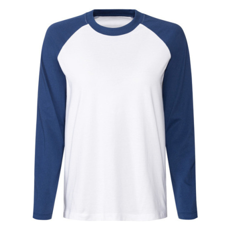 esmara® Dámské triko s dlouhými rukávy (navy modrá / bílá)