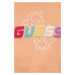 Dětská mikina Guess oranžová barva, s aplikací