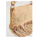 Béžová dámská kabelka s třásněmi Desigual Crochet Otterlo