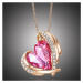 Éternelle Náhrdelník Swarovski Elements Amorita Pink Gold NH1269-SN6000A(15) Růžová 45 cm + 5 cm