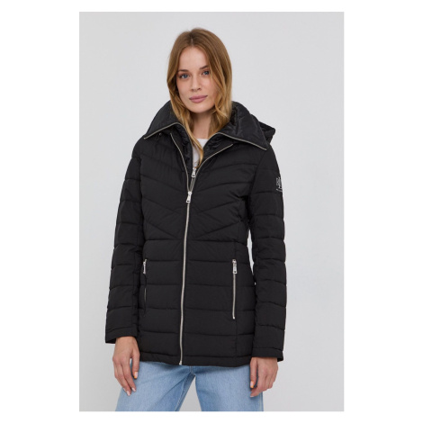 Péřová bunda Lauren Ralph Lauren dámská, černá barva, zimní | Modio.cz