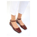 Soho Burgundy Patent Leather Women's Flats 18890