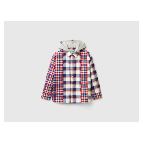 Benetton, Tartan Shirt With Hood United Colors of Benetton