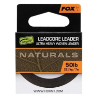 Fox olověná šňůra naturals leadcore - 50 lb 25 m