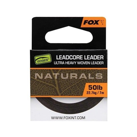 Fox olověná šňůra naturals leadcore - 50 lb 25 m