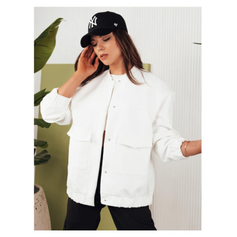 Bílá dámská bunda na jaro DStreet
