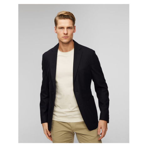 Tmavě Modré Pánské Vlněné Sako Hugo Boss P Hanry