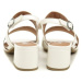 Jana 8-28368-42 bílé dámské sandály na podpatku Bílá