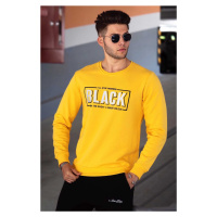 Madmext Yellow Printed Men's Sweatshirt 4755
