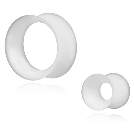 Plug do uší - bílý kruh, flexibilní, různé velikosti - Průměr: 6 mm Šperky eshop