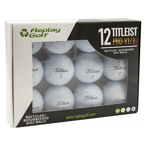 Replay Golf Titleist Pro V1/Pro V1x Refurbished Golf Balls White 12 Pack
