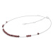 Gaura Pearls Stříbrný náhrdelník s granáty Dalia - granát, stříbro 925/1000 SK22115N Červená
