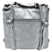 Velký světle šedý kabelko-batoh 2v1 s praktickou kapsou Lilly