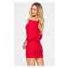 Mini šaty bez ramínek M723 červené - MOE