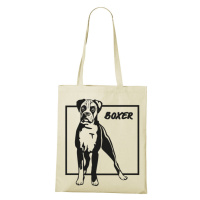 Plátěná taška s potiskem Boxera - dárek pro milovníky psů