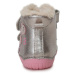 D.D.STEP W070-337C ZIMNÍ KOTNÍKOVÉ BOTY Stříbrné | Dětské zimní zateplené barefoot boty