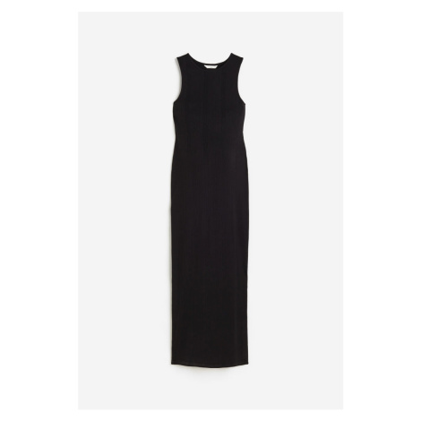 H & M - MAMA Žebrované šaty - černá H&M